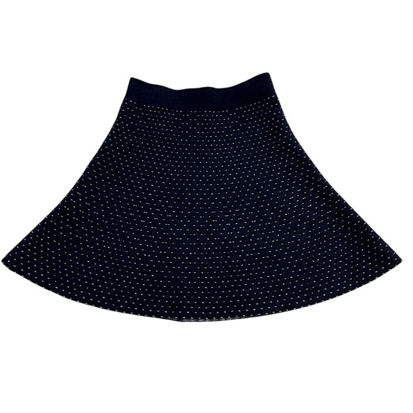 Ann Taylor Dresses & Skirts - Ann Taylor Wool A-Line Mini Skirt Polka Dot Petite Size XXSP Career Knit‎ Chic